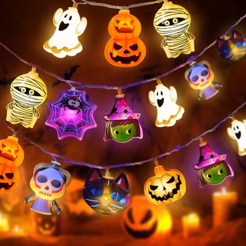 TOYTOPIE Halloween Lichterkette 3M20LEDS für Zimmer Garten Dekoration mit 2 Modi, wasserdichte Halloween Dekoration Lichter Indoor Outdoor, für Halloween Party, Herbst Herbst Dekorationen TOYTOPIE Halloween Lichterkette 3M20LEDS für Zimmer Garten Dekoration mit 2 Modi, wasserdichte Halloween Dekoration Lichter Indoor Outdoor, für Halloween Party, Herbst Herbst Dekorationen von TOYTOPIE