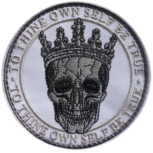 TOYTOSMPL Crown Skull Klettstreifen zur Dekoration, bestickte Aufnäher, Applikation, Zubehör für Jacken, Rucksäcke, Hüte, Helme TOYTOSMPL Crown Skull Klettstreifen zur Dekoration, bestickte Aufnäher, Applikation, Zubehör für Jacken, Rucksäcke, Hüte, Helme von TOYTOSMPL