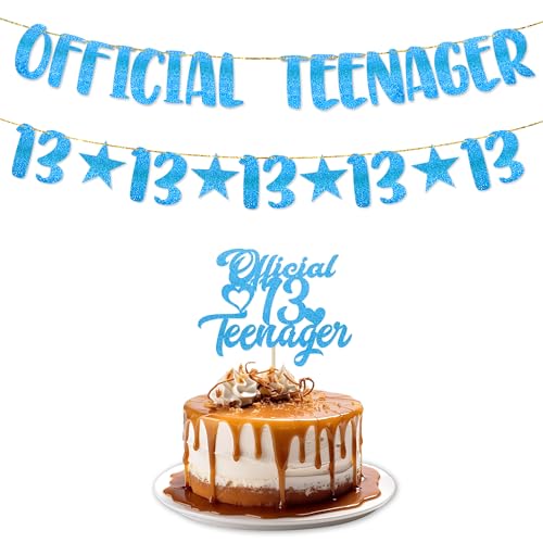 TOYVENTURES 13 Geburtstag Dekorationen - Offizielles Teenager Glitzer Banner mit Zahl 13 Girlande und Tortenaufsatz | Partyzubehör, Ideen, Geschenke für Mädchen & Jungen | Vorbespanntes TOYVENTURES 13 Geburtstag Dekorationen - Offizielles Teenager Glitzer Banner mit Zahl 13 Girlande und Tortenaufsatz | Partyzubehör, Ideen, Geschenke für Mädchen & Jungen | Vorbespanntes von TOYVENTURES