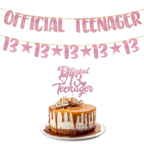 TOYVENTURES 13 Geburtstag Dekorationen - Offizielles Teenager Glitzer Banner mit Zahl 13 Girlande und Tortenaufsatz | Partyzubehör, Ideen, Geschenke für Mädchen & Jungen | Vorbespanntes TOYVENTURES 13 Geburtstag Dekorationen - Offizielles Teenager Glitzer Banner mit Zahl 13 Girlande und Tortenaufsatz | Partyzubehör, Ideen, Geschenke für Mädchen & Jungen | Vorbespanntes von TOYVENTURES