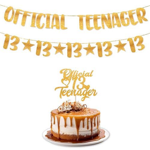 TOYVENTURES 13 Geburtstag Dekorationen - Offizielles Teenager Glitzer Banner mit Zahl 13 Girlande und Tortenaufsatz | Partyzubehör, Ideen, Geschenke für Mädchen & Jungen | Vorbespanntes TOYVENTURES 13 Geburtstag Dekorationen - Offizielles Teenager Glitzer Banner mit Zahl 13 Girlande und Tortenaufsatz | Partyzubehör, Ideen, Geschenke für Mädchen & Jungen | Vorbespanntes von TOYVENTURES