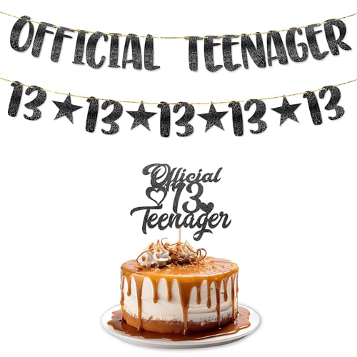 TOYVENTURES 13 Geburtstag Dekorationen - Offizielles Teenager Glitzer Banner mit Zahl 13 Girlande und Tortenaufsatz | Partyzubehör, Ideen, Geschenke für Mädchen & Jungen | Vorbespanntes TOYVENTURES 13 Geburtstag Dekorationen - Offizielles Teenager Glitzer Banner mit Zahl 13 Girlande und Tortenaufsatz | Partyzubehör, Ideen, Geschenke für Mädchen & Jungen | Vorbespanntes von TOYVENTURES