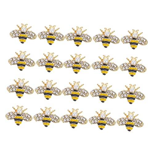 TOYZFRIENDY 1 Satz Bienenform Nagel Charms Nagel Kunst Dekoration Aus Legierung Für Kreative Maniküre Geeignet Für Natürliche Und Künstliche Nägel Langlebig Und Farbecht 20 Stück von TOYZFRIENDY