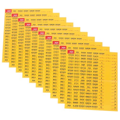 TOYZFRIENDY 10 Blatt Farbige Elektrik Schalttafel Aufkleber Selbstklebend Schutzschalter Etiketten für Einfache Klassifizierung und Wartung von Verteilerkästen Übersichtliche von TOYZFRIENDY