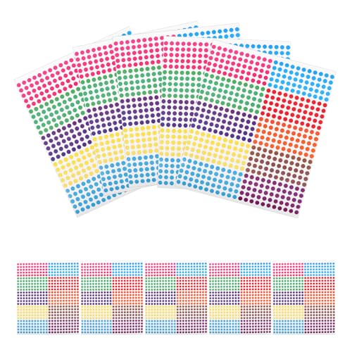 TOYZFRIENDY 10 Blatt Runde Etiketten Ablösbare Farbpunkt Aufkleber für Effiziente Kategorisierung Büro und Klassenzimmer Vielseitige Verwendungsmöglichkeiten von TOYZFRIENDY