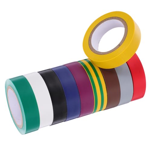 TOYZFRIENDY 10 Rollen Isolierband Elektriker PVC Klebeband Breit Elektrisches Isolierklebeband Vielseitig für Kabel Isolierung Auto Verdrahtung von TOYZFRIENDY