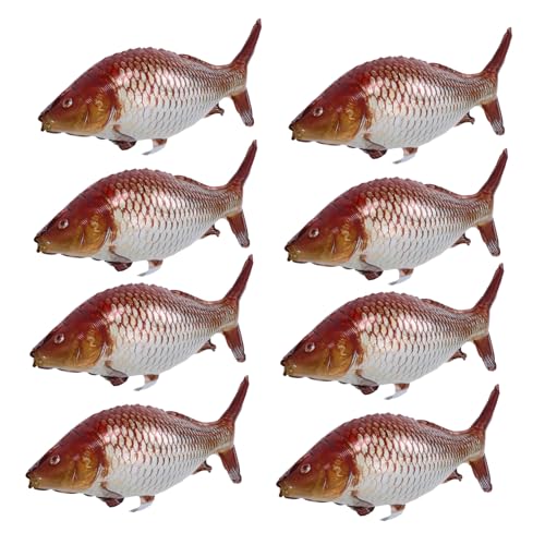 TOYZFRIENDY 10 Stück Fischmotive Partyballons aus Aluminiumfolie Realistische Karpfenform Langlebig und Einfach Aufzublasen für Meeres Themenfeiern Geburtstage und Vielseitige Dekorationen von TOYZFRIENDY