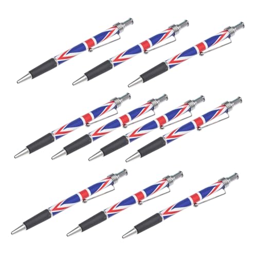 TOYZFRIENDY 10 Stück Kugelschreiber mit Flagge Thema Patriotischer Stift komfortabel Patriotische Stifte Büroschreibstift Form Büro Stift Schreiben Signieren Metall von TOYZFRIENDY