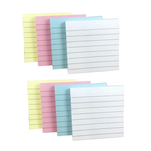 TOYZFRIENDY 10 Stück Selbstklebende Notizblöcke Mittelgroß Farbig Gemischt Weiß Gelb Blau Grün für Büro Schule Zuhause Glattes Papier für Deutliche Beschriftung Praktische Memo Pads von TOYZFRIENDY