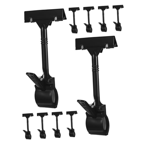 TOYZFRIENDY 10 Stück Teiliges Drehbare Kunststoff etikettenhalter Stabiler Preisschildclip für Supermarktregale und Verkaufsdisplays Verstellbar Langlebig und Rutschfest von TOYZFRIENDY