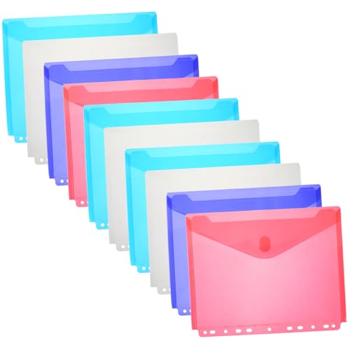 TOYZFRIENDY 10 Stück Teiliges Farbiger Dokumententaschen aus Transparentem PP Aktenordner mit Klettband Erweiterbar Leichter Dokumentenhalter für Büro Schule und Mobiles Organisieren TOYZFRIENDY 10 Stück Teiliges Farbiger Dokumententaschen aus Transparentem PP Aktenordner mit Klettband Erweiterbar Leichter Dokumentenhalter für Büro Schule und Mobiles Organisieren von TOYZFRIENDY