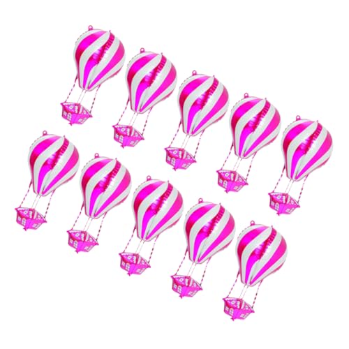 TOYZFRIENDY 10 Stück Teiliges Heißluftballon Aluminiumfolie Ballons Leicht Aufblasbar Bunte Partydeko für Kindergeburtstag Shower Hochzeit Weihnachtsfest von TOYZFRIENDY