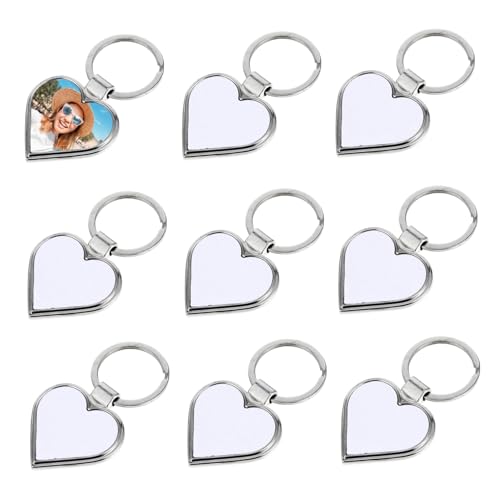 TOYZFRIENDY 10 Stück Teiliges Herzförmiges Metall Schlüsselring Sublimationsrohlinge Blanko DIY Anhänger Leicht Zum Personalisieren Für Kreative Geschenkideen TOYZFRIENDY 10 Stück Teiliges Herzförmiges Metall Schlüsselring Sublimationsrohlinge Blanko DIY Anhänger Leicht Zum Personalisieren Für Kreative Geschenkideen von TOYZFRIENDY