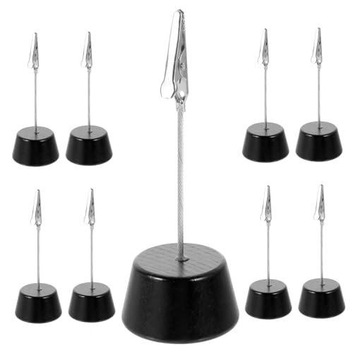 TOYZFRIENDY 10 Stück Teiliges Holz memo clips mit Metallklemme Multifunktionale Notizhalter für Büro und Schreibtisch Stabile Kartenhalter für Fotos Sitzkarten und Partys Praktische von TOYZFRIENDY