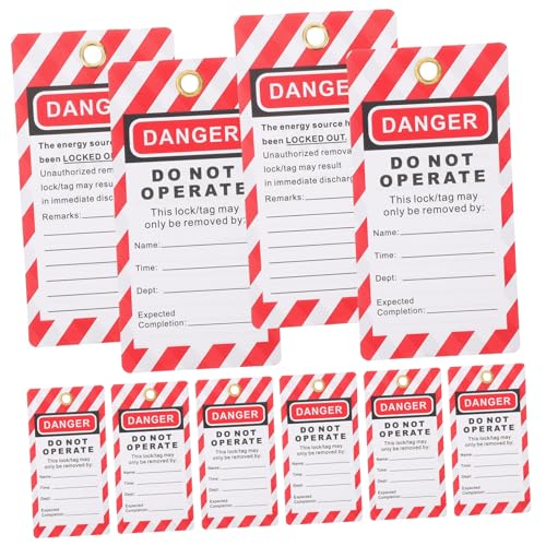 TOYZFRIENDY 10 Stück Teiliges PVC Warnanhänger Industrie Sicherheits und Tags Langlebig Widerstandsfähig für Fabriken Baustellen Einsetzbar zur Unfallverhütung TOYZFRIENDY 10 Stück Teiliges PVC Warnanhänger Industrie Sicherheits und Tags Langlebig Widerstandsfähig für Fabriken Baustellen Einsetzbar zur Unfallverhütung von TOYZFRIENDY