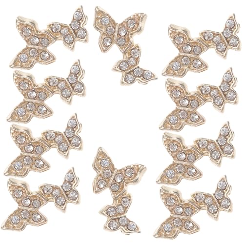 TOYZFRIENDY 10 Stück Teiliges Schmetterling Nail Charms Nagelkunst Dekorationen Bunte Strasssteine DIY Maniküre Zubehör für Damen Stilvolle Nageldesigns Glänzende Nagelverzierungen TOYZFRIENDY 10 Stück Teiliges Schmetterling Nail Charms Nagelkunst Dekorationen Bunte Strasssteine DIY Maniküre Zubehör für Damen Stilvolle Nageldesigns Glänzende Nagelverzierungen von TOYZFRIENDY
