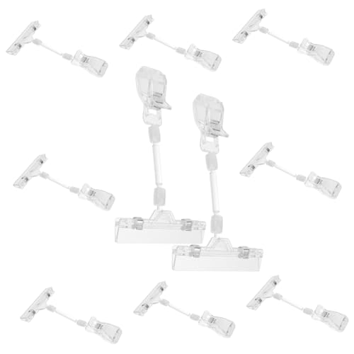 TOYZFRIENDY 10 Stück Transparente Drehbare Preisschild Clips Praktische Schilderhalter für Flexibel Einstellbare Preisschildhalterungen für Supermarkt Einzelhandel Werbepräsentation TOYZFRIENDY 10 Stück Transparente Drehbare Preisschild Clips Praktische Schilderhalter für Flexibel Einstellbare Preisschildhalterungen für Supermarkt Einzelhandel Werbepräsentation von TOYZFRIENDY