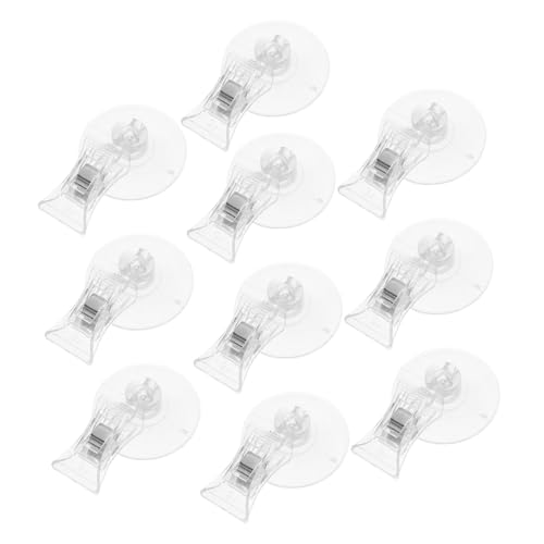 TOYZFRIENDY 10 Stück Transparente Werbeclip Saugnapf Preisschildhalter Flexibel Kunststoff für Supermarkt Regal Etiketten Namenskarten Anzeige Clips von TOYZFRIENDY