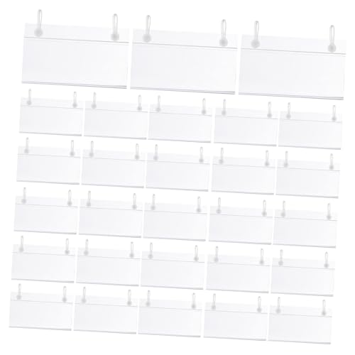 TOYZFRIENDY 100 Preisschild -Clip Supermarkt-Preisschildhalter Drahtregal-Etikettenhalter Einzelhandelsgeschäftepreisschilder Etikettenetiketten aus Kunststoff Preishalter PVC Transparent von TOYZFRIENDY