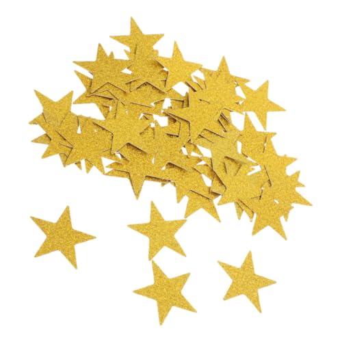 TOYZFRIENDY 100 Stück Goldene Glitzer stern konfetti Doppelseitige Papiersterne Metallic Cutouts Geburtstags Hochzeitsdeko DIY Bastelstreu für Festliche Tischdekoration von TOYZFRIENDY