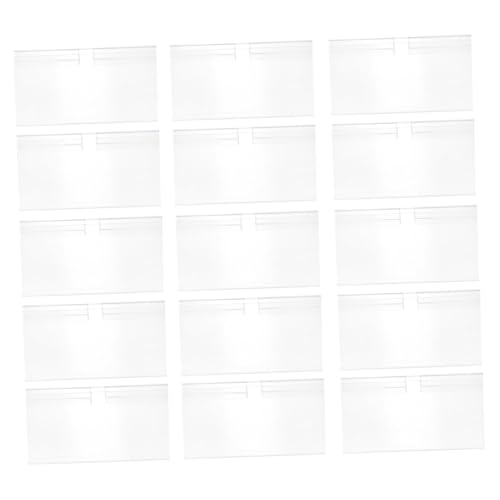 TOYZFRIENDY 100 Stück Transparente Wiederverwendbare Preisschilderhalter für Drahtregale Stabile Etikettenclips für Supermarkt und Einzelhandel Einfache Beschriftung und Langlebige von TOYZFRIENDY