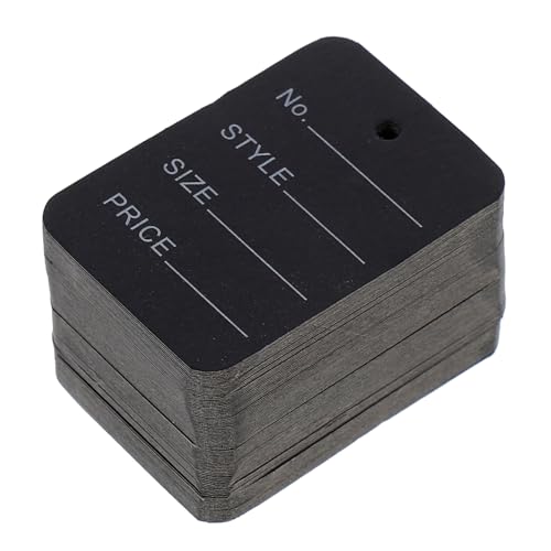 TOYZFRIENDY 1000 Stück Schwarze Preisschilder aus Papier mit Anhängerloch Praktische Kleidungsetiketten für Preis und Größenmarkierung Umweltfreundliche Verkaufsetiketten für Kleidung und TOYZFRIENDY 1000 Stück Schwarze Preisschilder aus Papier mit Anhängerloch Praktische Kleidungsetiketten für Preis und Größenmarkierung Umweltfreundliche Verkaufsetiketten für Kleidung und von TOYZFRIENDY