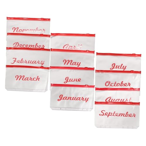 TOYZFRIENDY 12 Stück Teiliges Budget Binder Pouch Stabile Dokumententaschen mit Hoher Reißfestigkeit Leichte und Kompakte Organizer für Geld Rechnungen und Wichtige Papiere für Büro und von TOYZFRIENDY