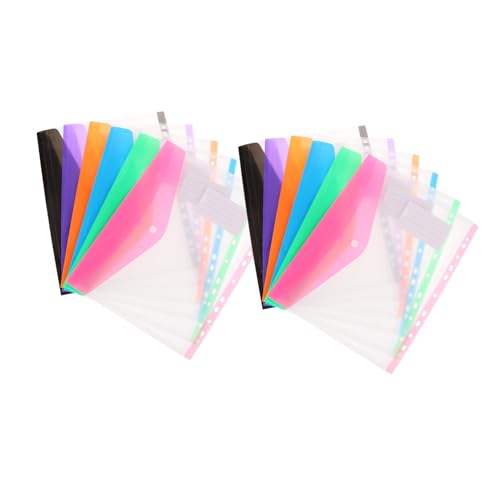 TOYZFRIENDY 12 Stück Teiliges Dokumentenordner Bunte Blinder File Protector Taschen Halbtransparente Wasserfeste Sammelmappe für Büro und Schule Einfache Ablage ohne Lochen von TOYZFRIENDY
