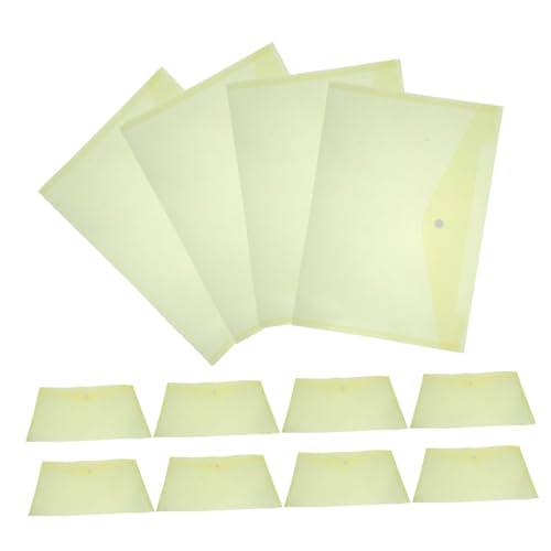TOYZFRIENDY 12 Stück Teiliges Dokumententaschen Gelb Transparenter Dokumentenhalter aus Reißfestem Wasserabweisendem PP mit Sicherem Druckknopfverschluss zum Organisierten Aufbewahren TOYZFRIENDY 12 Stück Teiliges Dokumententaschen Gelb Transparenter Dokumentenhalter aus Reißfestem Wasserabweisendem PP mit Sicherem Druckknopfverschluss zum Organisierten Aufbewahren von TOYZFRIENDY