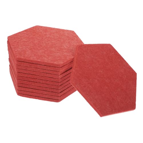 TOYZFRIENDY 12 Stück Teiliges Filz Pinnwand Hexagon Wanddeko Schallabsorbierend Selbstklebend Bunte Sechseckige Filzmatten für Kindergarten Schul und Wohnraumgestaltung Kantenlänge von TOYZFRIENDY