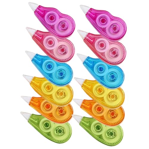TOYZFRIENDY 12 Stück Teiliges Korrekturband Tragbar Lang Einfache Anwendung Süße Farben für Schule und Büro Effektive Fehlerkorrektur Handlich und Leicht Komplett Weißes Zufällige Farbe TOYZFRIENDY 12 Stück Teiliges Korrekturband Tragbar Lang Einfache Anwendung Süße Farben für Schule und Büro Effektive Fehlerkorrektur Handlich und Leicht Komplett Weißes Zufällige Farbe von TOYZFRIENDY
