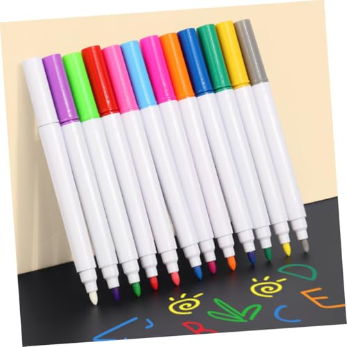 TOYZFRIENDY 12 Stück Teiliges Neon Marker Abwischbare Schnell Trocknende Flüssigtinten stifte für LED Acryl Whiteboards Leuchtende Farben Vielseitig Einsetzbar für Zeichnen und Schreiben von TOYZFRIENDY
