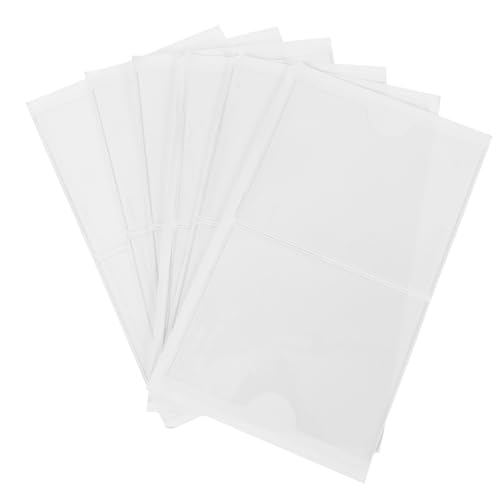 TOYZFRIENDY 12 Stück Teiliges Transparente Selbstklebende Etikettentaschen aus Robustem PVC Vielseitige Klebeetikettenhalter für Büro Lager Supermarkt zur Sicheren Aufbewahrung von Karten und von TOYZFRIENDY