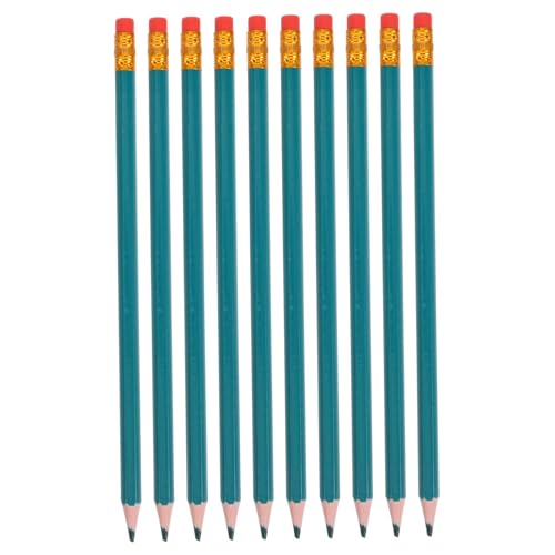 TOYZFRIENDY 12 Stück Teiliges Vorangepasste Buntstifte mit Radiergummi Ergonomisch Sechseckig Lebendige Farben Smudgefreie Mine Latexfreier Radierer zum Zeichnen Skizzieren Malen und Schreiben von TOYZFRIENDY