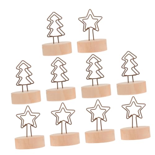 TOYZFRIENDY 12 Stück Teiliges Weihnachts Notizhalter mit Holzsockel Stabile Memo Clips in Stern und Tannenbaumform Langlebig als Kartenhalter und Tischdekoration für Festliche TOYZFRIENDY 12 Stück Teiliges Weihnachts Notizhalter mit Holzsockel Stabile Memo Clips in Stern und Tannenbaumform Langlebig als Kartenhalter und Tischdekoration für Festliche von TOYZFRIENDY