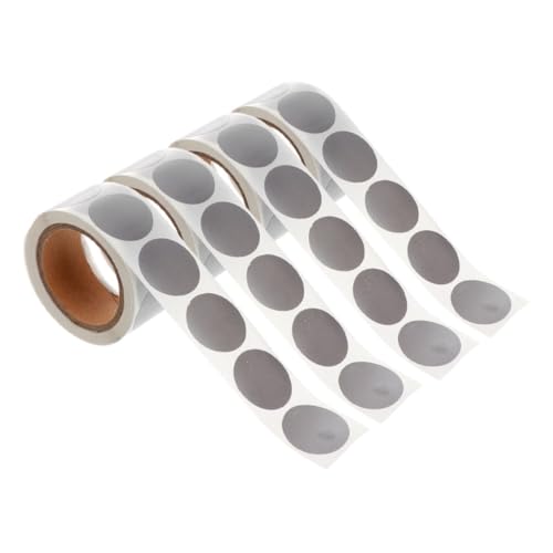 TOYZFRIENDY 1200 Stück Rund Silber Scratch Off Aufkleber Selbstklebend Ø DIY Etiketten für Umschläge Partys Klassenraum Belohnungen Stabile Haftung Interaktive Rubbellose von TOYZFRIENDY