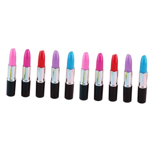 TOYZFRIENDY 15 Stück Teiliges Lippenstift Förmige Kugelschreiber Langlebiges Kunststoffmaterial Glattes Kreative Schul Signierstifte Praktische Kugelschreiber für Notizen und von TOYZFRIENDY