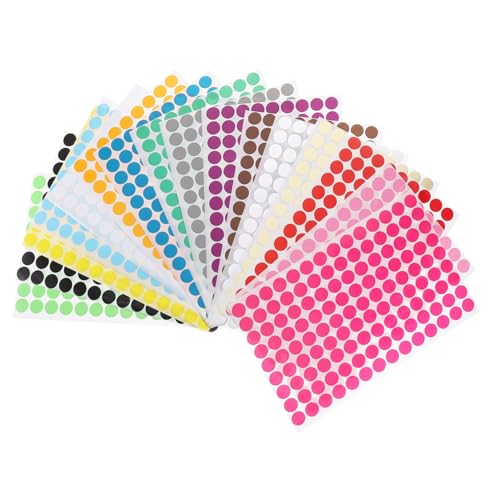 TOYZFRIENDY 16 Blatt Bunte Selbstklebende Runde Klebepunkte Wasserfest Vielseitig Einsetzbar für Büro Haushalt Basteln und Farbcodierung Farbige Aufkleber zur Einfachen Organisation und TOYZFRIENDY 16 Blatt Bunte Selbstklebende Runde Klebepunkte Wasserfest Vielseitig Einsetzbar für Büro Haushalt Basteln und Farbcodierung Farbige Aufkleber zur Einfachen Organisation und von TOYZFRIENDY