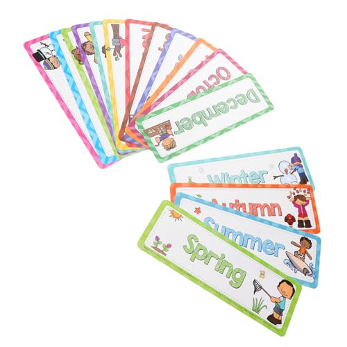 TOYZFRIENDY 16 Stück Teiliges Lernkartenset Englisch Monats und Jahreszeitenkarten für Kindergarten Klassenzimmer Dekoration Visuelles Lernen Gedächtnisförderung TOYZFRIENDY 16 Stück Teiliges Lernkartenset Englisch Monats und Jahreszeitenkarten für Kindergarten Klassenzimmer Dekoration Visuelles Lernen Gedächtnisförderung von TOYZFRIENDY