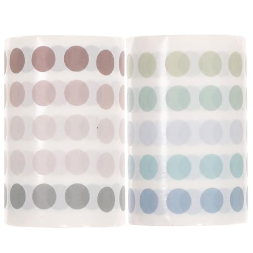 TOYZFRIENDY 2 Rollen Bunte Selbstklebende Dekorative Dot Sticker Farbverlaufene Punkte für DIY Planer Tagebuch und Scrapbooking Kreative Aufkleber aus Hochwertigem Pp material Vielseitig von TOYZFRIENDY