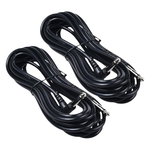 TOYZFRIENDY 2 Stück Elektrisches Gitarren Bass Audio Kabel Abgeschirmtes Anschlusskabel für Musikinstrumente Gebogenes Trs Klinkenkabel mit Rauschunterdrückung Geeignet für Gitarre und von TOYZFRIENDY