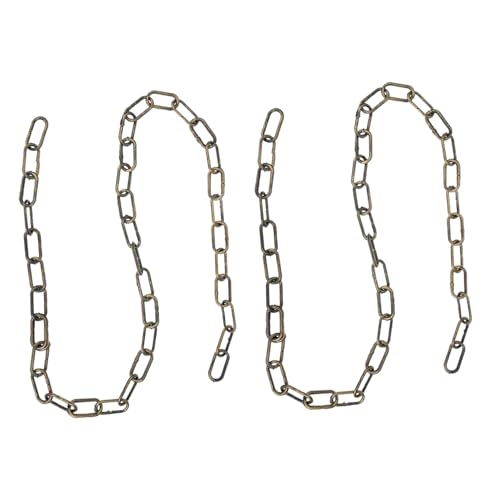 TOYZFRIENDY 2 Stück Halloween Deko Kette Teilig Kunststoff Imitation Eisenkette Rustikal Schwarz Gold Gruselige Requisite für Party Bühne Cosplay Dekoration TOYZFRIENDY 2 Stück Halloween Deko Kette Teilig Kunststoff Imitation Eisenkette Rustikal Schwarz Gold Gruselige Requisite für Party Bühne Cosplay Dekoration von TOYZFRIENDY