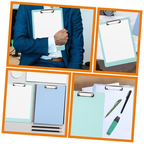 TOYZFRIENDY 2 Stück Klemmbrett Leichtes Flexibles Schreibbrett in Pastellgrün Multifunktionale Dokumentenablage mit Stabilem Clip für Büro Schule und Unterwegs von TOYZFRIENDY