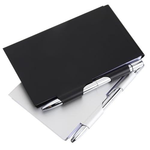 TOYZFRIENDY 2 Stück Metallisches Nachfüllbares Taschen notizbuch Robustem Gehäuse und Stift Tragbares Memo book für Büro Schule und Zuhause Kleine Langlebig und Praktisch von TOYZFRIENDY