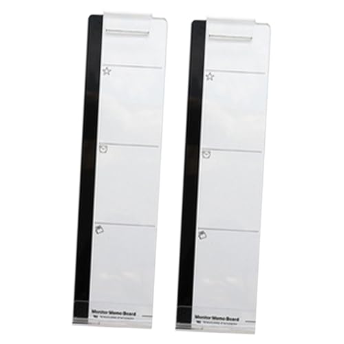 TOYZFRIENDY 2 Stück Monitor Haftnotizboard Transparent Selbstklebend Memoboard für Bildschirm Seitenrahmen Starke Haftung Einfach Anzubringen für Büro Nachrichten und Erinnerungen Am PC von TOYZFRIENDY
