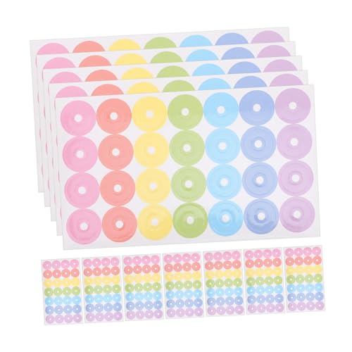 TOYZFRIENDY 20 Blatt Lochverstärker Aufkleber Selbstklebende Papierlochverstärkung Dekorative Runde Kleberinge für Ringordner Praktischer Schutz und Reparatur von Gelochtem Papier für von TOYZFRIENDY