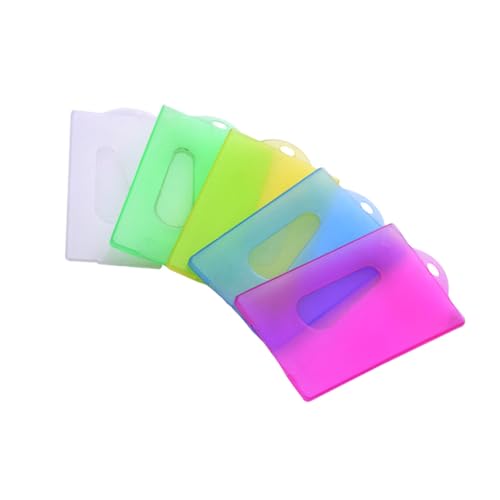 TOYZFRIENDY 20 Stück Farbige Hartplastik Ausweishüllen mit Loch für Schülerausweise Kreditkarten Namensschilder Robuste Ausweishalter Geeignet für Büro Schule Outdoor mit Zufällige Farbe von TOYZFRIENDY