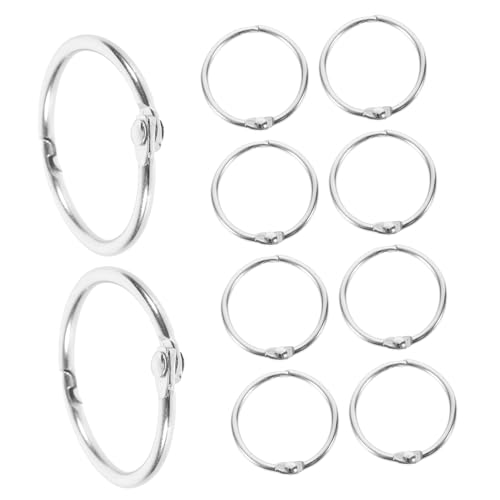 TOYZFRIENDY 20 Stück Loseblatt Ringe für Diy Projekte Metallringe Binden von Scrapbooks Karteikarten und Praktisch Leicht und Vielseitig Einsetzbar von TOYZFRIENDY