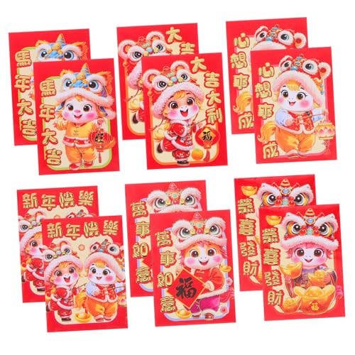 TOYZFRIENDY 20 Stück Teiliges Chinesische Neujahrs Rotumschläge Jahr Des Pferdes Traditionelle Hong Bao Umschläge für Geldgeschenke Cartoon Pferde für Frühlingsfest Hochzeit Geburtstag von TOYZFRIENDY
