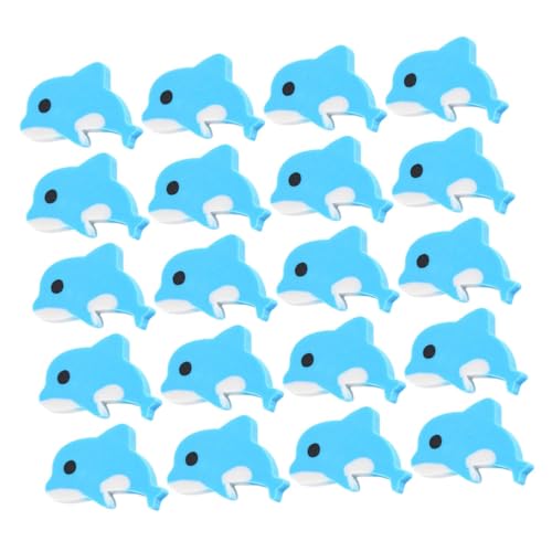 TOYZFRIENDY 20 Stück Teiliges Kleine Delfin Radiergummis Rückstandsfrei Radierend als Kindergeburtstags Gastgeschenke und Schulpreise für Schüler Niedliche Meeres Tier Radierer von TOYZFRIENDY